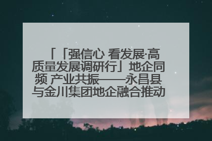 「强信心 看发展·高质量发展调研行」地企同频 产业共振——永昌县与金川集团地企融合推动重大项目建设
