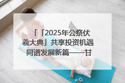 「2025年公祭伏羲大典」共享投资机遇 同谱发展新篇——甘肃省文旅产业链招商引资推介会侧记