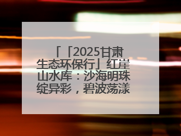 「2025甘肃生态环保行」红崖山水库：沙海明珠绽异彩，碧波荡漾润绿洲