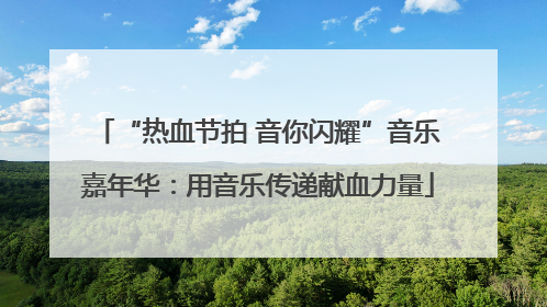 “热血节拍 音你闪耀”音乐嘉年华：用音乐传递献血力量