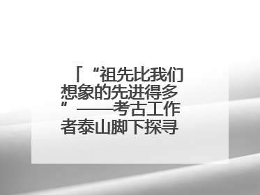 “祖先比我们想象的先进得多”——考古工作者泰山脚下探寻中华文明起源