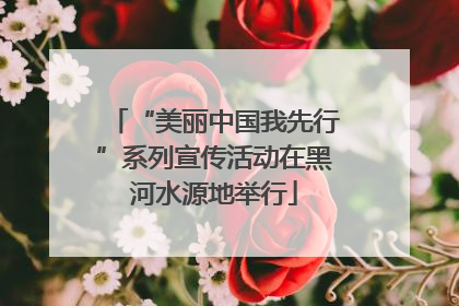 “美丽中国我先行”系列宣传活动在黑河水源地举行