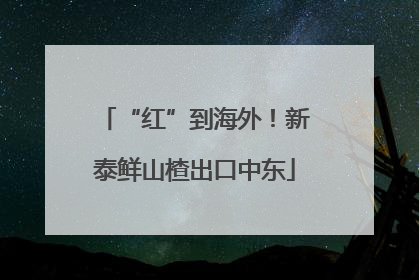 “红”到海外！新泰鲜山楂出口中东