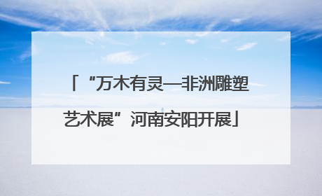 “万木有灵—非洲雕塑艺术展”河南安阳开展
