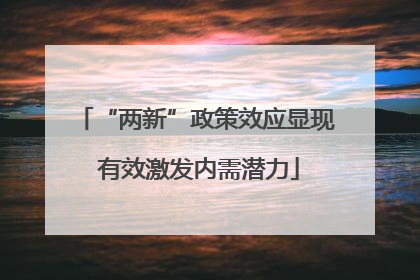 “两新”政策效应显现 有效激发内需潜力