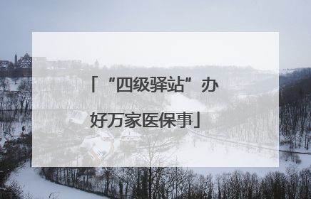 “四级驿站”办好万家医保事