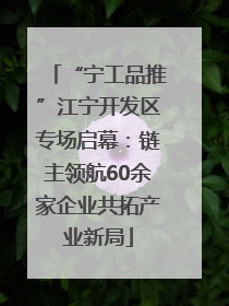 “宁工品推”江宁开发区专场启幕：链主领航60余家企业共拓产业新局