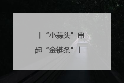 “小蒜头”串起“金链条”