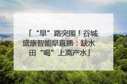 “旱”路突围！谷城盛康智能旱直播：缺水田“喝”上高产水