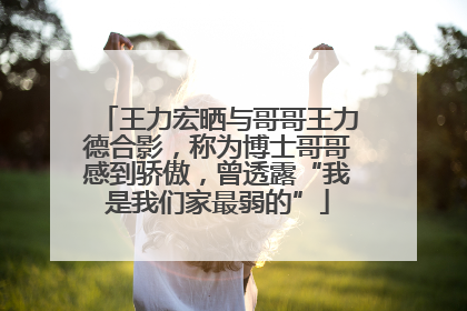 王力宏晒与哥哥王力德合影，称为博士哥哥感到骄傲，曾透露“我是我们家最弱的”