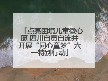 点亮困境儿童微心愿 四川自贡自流井开展“同心童梦”六一特别行动