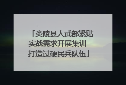 炎陵县人武部紧贴实战需求开展集训 打造过硬民兵队伍