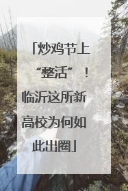 炒鸡节上“整活”！临沂这所新高校为何如此出圈