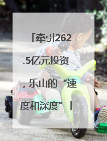 牵引262.5亿元投资，乐山的“速度和深度”