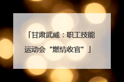甘肃武威：职工技能运动会“燃情收官”