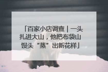 百家小店调查｜一头扎进大山，他把布袋山馒头“蒸”出新花样