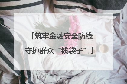 筑牢金融安全防线 守护群众“钱袋子”