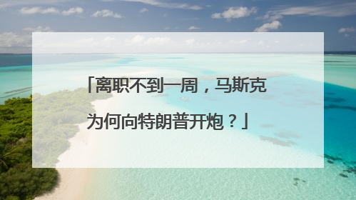 离职不到一周，马斯克为何向特朗普开炮？