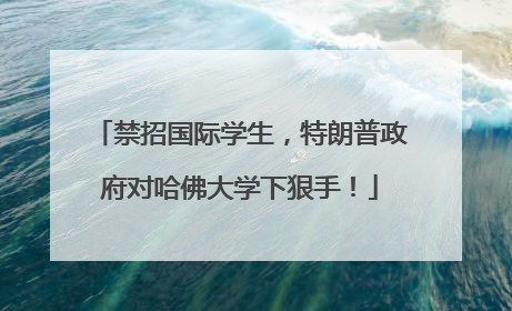 禁招国际学生，特朗普政府对哈佛大学下狠手！