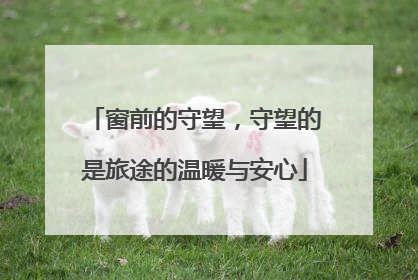 窗前的守望，守望的是旅途的温暖与安心