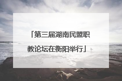 第三届湖南民盟职教论坛在衡阳举行