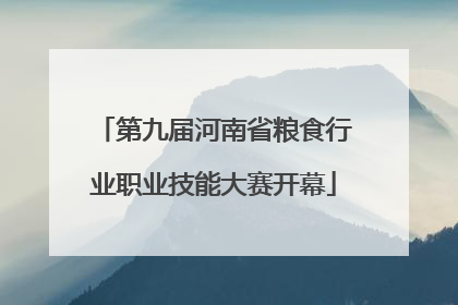 第九届河南省粮食行业职业技能大赛开幕