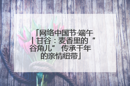 网络中国节·端午丨甘谷：麦香里的“谷角儿” 传承千年的亲情纽带