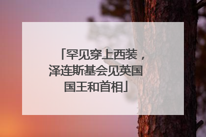 罕见穿上西装，泽连斯基会见英国国王和首相