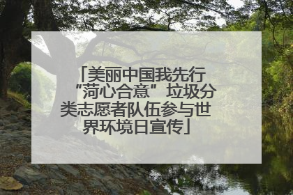 美丽中国我先行 “菏心合意”垃圾分类志愿者队伍参与世界环境日宣传