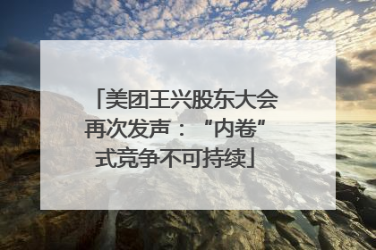 美团王兴股东大会再次发声：“内卷”式竞争不可持续