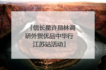 信长星许昆林调研外贸优品中华行江苏站活动
