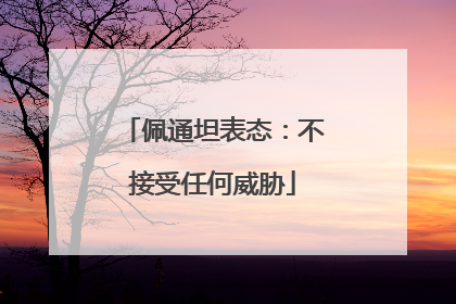 佩通坦表态：不接受任何威胁