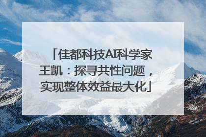 佳都科技AI科学家王凯：探寻共性问题，实现整体效益最大化