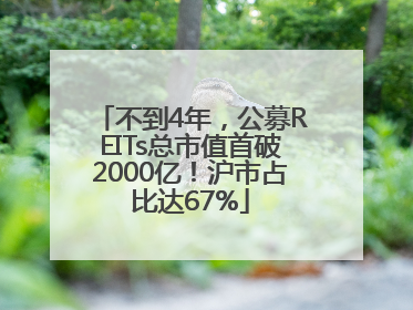 不到4年，公募REITs总市值首破2000亿！沪市占比达67%