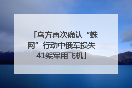 乌方再次确认“蛛网”行动中俄军损失41架军用飞机