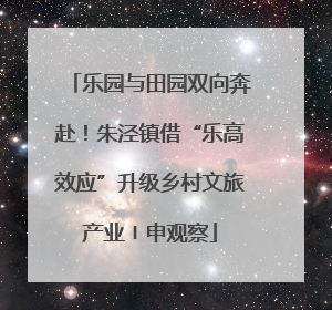 乐园与田园双向奔赴！朱泾镇借“乐高效应”升级乡村文旅产业〡申观察