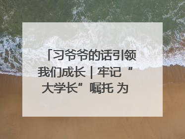 习爷爷的话引领我们成长｜牢记“大学长”嘱托 为接过父辈接力棒全力以赴