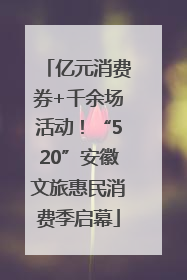 亿元消费券+千余场活动！“520”安徽文旅惠民消费季启幕