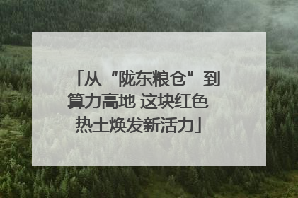 从“陇东粮仓”到算力高地 这块红色热土焕发新活力