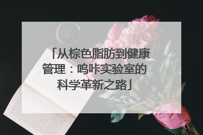 从棕色脂肪到健康管理：呜咔实验室的科学革新之路