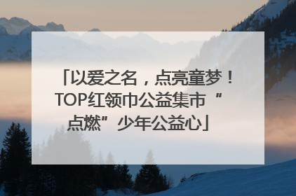 以爱之名，点亮童梦！TOP红领巾公益集市“点燃”少年公益心