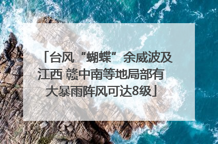 台风“蝴蝶”余威波及江西 赣中南等地局部有大暴雨阵风可达8级