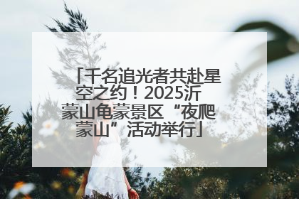 千名追光者共赴星空之约！2025沂蒙山龟蒙景区“夜爬蒙山”活动举行