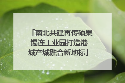 南北共建再传硕果 锡连工业园打造港城产城融合新地标