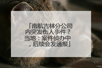 南航吉林分公司内突发伤人事件？当地：案件侦办中，后续会发通报