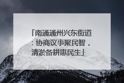南通通州兴东街道：协商议事聚民智，清淤备耕惠民生