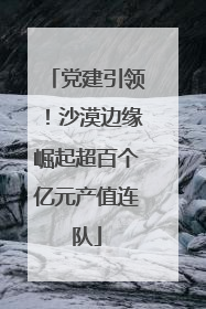 党建引领！沙漠边缘崛起超百个亿元产值连队