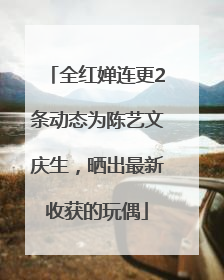全红婵连更2条动态为陈艺文庆生，晒出最新收获的玩偶