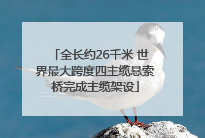 全长约26千米 世界最大跨度四主缆悬索桥完成主缆架设
