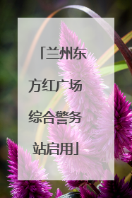 兰州东方红广场综合警务站启用